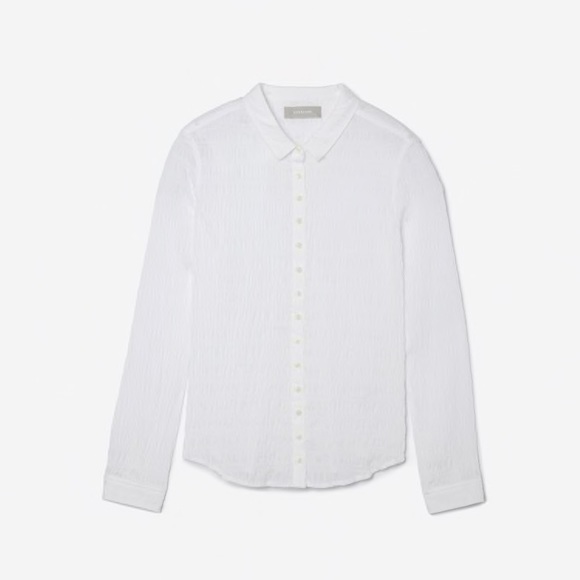 NWOT Everlane The Button Smock Top. Size 2. White. - Picture 6 of 10